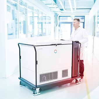 Mobile, akkubetriebene Ultratiefkühltruhe