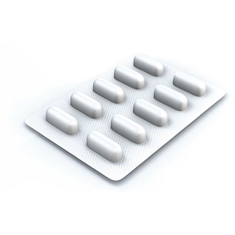 weiße Packung Pillen