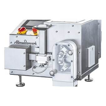 Kompakte Walzenpresse für kleinste Rohstoffmengen