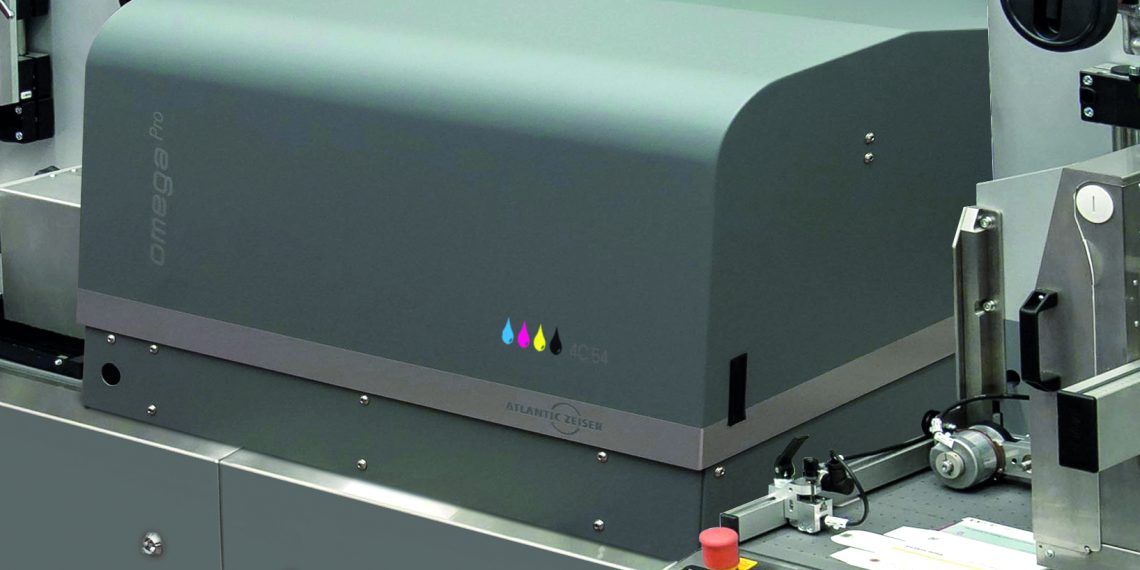 Der Vierfarb-Drucker Omega Pro 4C von Atlantic Zeiser ist auf der Fachpack in äußerst anspruchsvoller Umgebung live zu erleben. Bild: Atlantic Zeiser