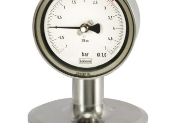 Autoklavierbares Druckmessgerät von LABOM in einzigartigem Gehäusedesign nach EHEDG