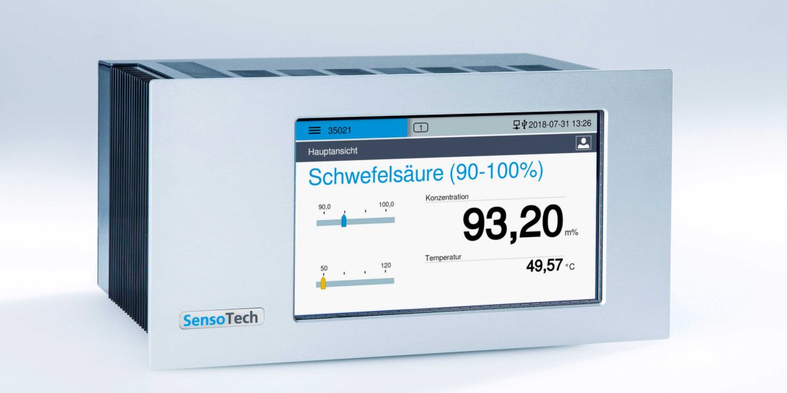 Die Grenzwertanzeige im Display des LiquiSonic-Controllers. Bild: SensoTech