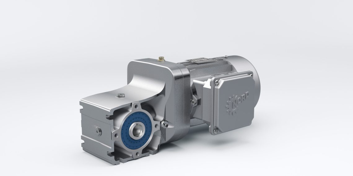 Die neuen zweistufigen Nordbloc.1 Kegelradgetriebe mit 50 Nm von Nord Drivesystems stellen eine effiziente Alternative zu Schneckengetrieben dar.