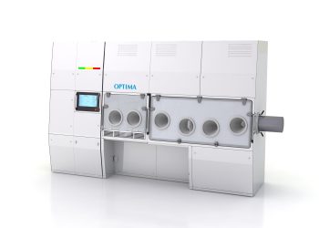 Ein erstes Rendering zeigt, wie die Produktionsanlage für Zell- und Gentherapeutika aussehen könnte. Bild: Optima packaging group