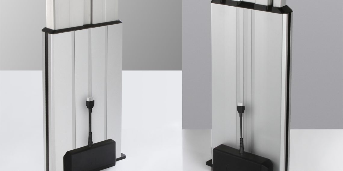 Hubsäulen sind die idealen Antriebselemente wenn neben der motorischen Verstellung auch eine stabile Führung erforderlich ist. Die gesamte Technik ist integriert und nach außen hin unsichtbar.