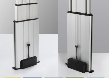 Hubsäulen sind die idealen Antriebselemente wenn neben der motorischen Verstellung auch eine stabile Führung erforderlich ist. Die gesamte Technik ist integriert und nach außen hin unsichtbar.