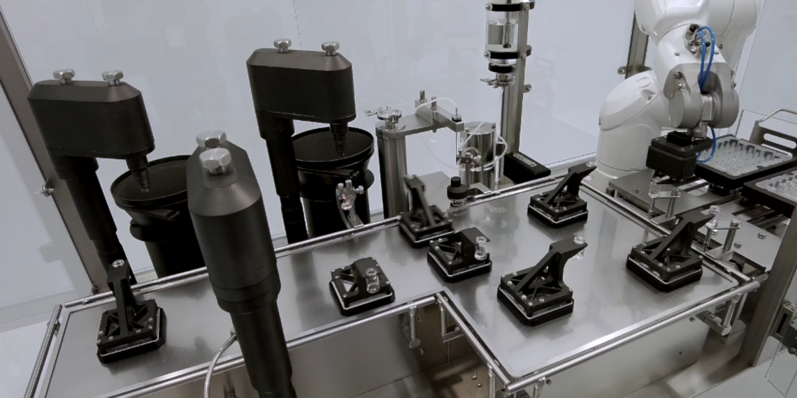 Vollflexible Füllmaschine mit Servoplattform