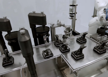 Vollflexible Füllmaschine mit Servoplattform