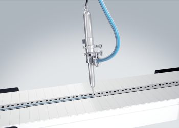 Anwendungsbeispiel kontinuierliches Dosieren mit dem 4VPHD6 von ViscoTec. Bild: ViscoTec Pumpen- u. Dosiertechnik